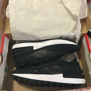 Nike Waffle One Sneakers (Black)